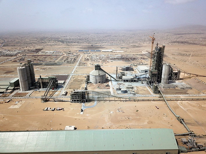 Aerial view of a DG Khan Cement plant